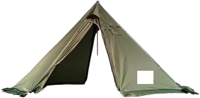 Three-Season Tent, New Pyramid Tent Set Camping Tent with Snow Skirt Hot Tent Hiking Backpacking Tent Outdoor Winter Tent 2 Sizes