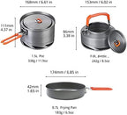 Camping Utensils Dishes Cookware Set Picnic Hiking Heat Exchanger Pot Kettle Outdoor Tourism Tableware
