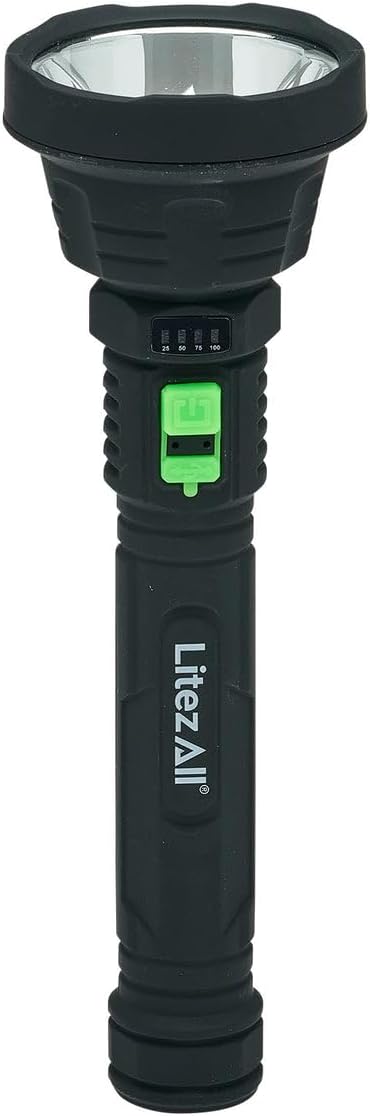 LitezAll Rechargeable Flashlight and Headlamp Combo Pack | 1000 Lumen LED Handheld Flashlight & 250 Lumen Head Lamp | USB Rechargeable, Weather Resistant, Red Light Mode for Camping & Emergencies