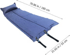 LOGOFUN Inflatable Camping Mat with Pillow Foldable Lightweight Portable Waterproof Sleeping Pad for Outdoor Travel Hiking Backpacking