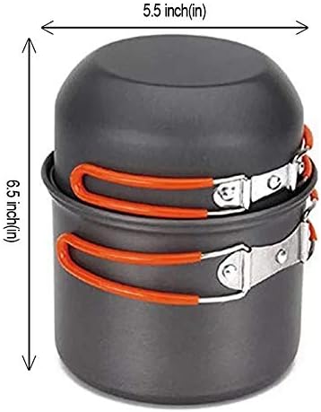 Outdoor 3 pcs Pot Pan Kettle Set Camping Cookware Pot Picnic Set Handle Pan Camping Tableware Tea Kettles for Gas Cooker