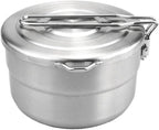 Stainless Steel Lunch Case with Storage Bag Camping Pot Tableware for Outdoor Backpacking Hiking Fishing Picnic