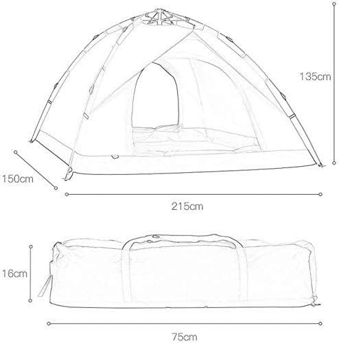 GeRRiT Tent Outdoor Fully Automatic Outdoor Speed Open Tent Multifunctional Waterproof Tent Camping Festival Family Tent,with Festival Essential, Dome Tent, 100% Waterproof,215 * 150 * 135cm