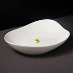 Camping Plates Dinner Plate Hotel Club Dish Plate Irregular Oval Soup Plate Ceramic Cold Dish Plate Home Serving Tableware Decorative Plate