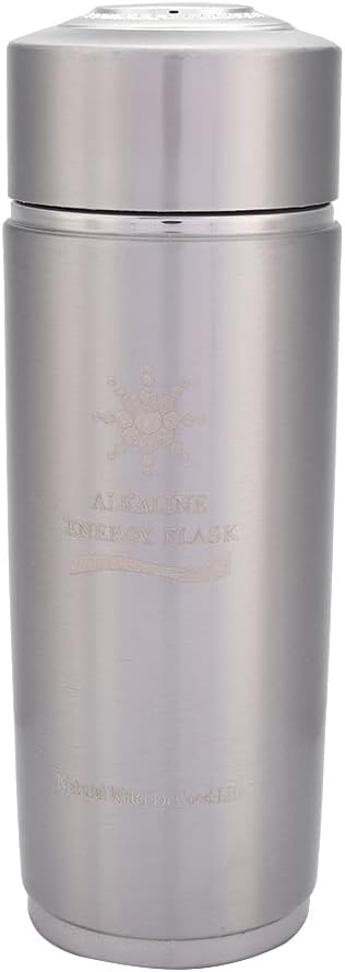 New alkalines Water Bottle, Portable alkalines Ionizer Generator, Stainless Steel Water Filter Bottle, Nano Balance Bio Energy Lonizer Cup Flask for Sports,Camping (Silver)
