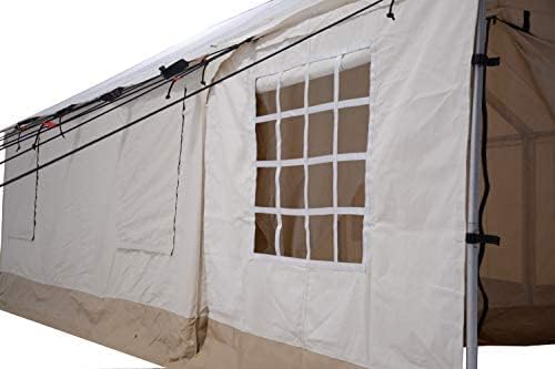 WHITEDUCK Porch for Alpha Wall Tent, Complete with Heavy Duty Aluminum Frame, Angle Kits & Stakes for Hunting, Family Camping & Outdoor Activities (8'x10', Canvas)
