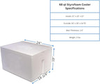 Styrofoam Ice Chest, Insulated Cooler, 68 qt