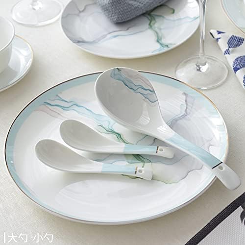 GaRcan Sudemota Dinner Plate Ceramic Dinnerware Set Kitchen Tableware Dinner Dish Ceramic Plates and Dishes Bowls 56Pcs Combination Dishes Set