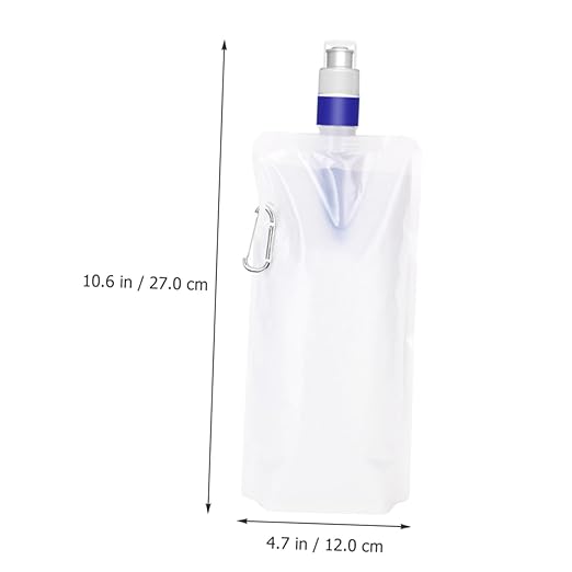Mipcase 480ml Compact Water Container Portable Water Bag Filter Collapsible Camping Accessory Reusable Water Storage for Hiking Backpacking and Outdoor Use