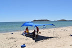 Basecamp Plus Beach Shade Sun Shelter | 9.5x6.5 Ft Beach Cabana, Portable Sun Shade Canopy, Outdoor Camping Canopy, Beach, Picnic, Backyard, Pool | Converts to Hammocks, Sand Anchors
