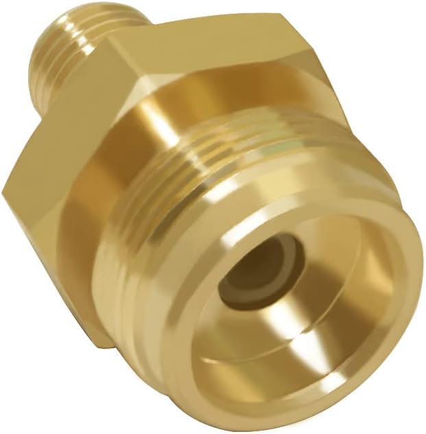 Hooshing Propane Gas Fitting 1/4" Male NPT x 1"-20 Male Throwaway Cylinder Thread for RV Camping Grill Lantern and Heater