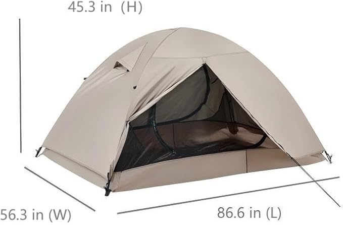 Ultralight Double Layer Waterproof 2/3/4 Person 4 Season Backpacking Dome Tent – Easy Setup Outdoor Essenssial Gear for Camping, Hiking, Hunting and Mountaineering
