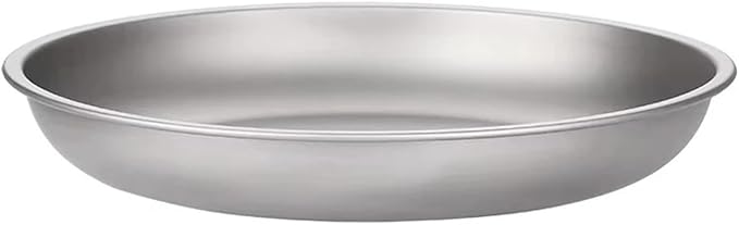 Compatible For Titanium Outdoor Camping Frosted Round Plate Dishes Tableware