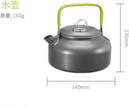 Camping Cookware Cook Camping Backpack Tableware Outdoor Cookware Pot Picnic Canteen Survival Hiking Boiler Set Outdoor Picnic(Green)