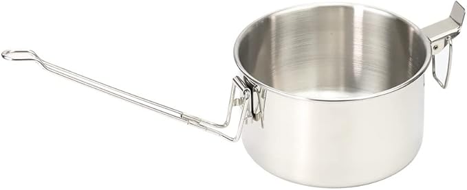 JSEIAJB Stainless Steel Lunch Box Outdoor Cooking Pots Foldable Handle Camping Cookware Bento Food Container Picnic Tableware