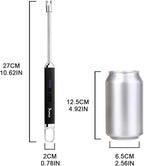 SUPRUS Rechargeable USB Arc Electric Lighetrs with Safety Switch 360° Flexible Neck Flameless Grill Long Lighters for Candle Camping Cooking (Black, 2Packs)