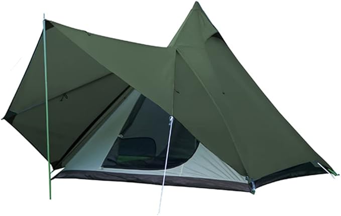 4 Person Tent for Camping Pyramid Teepee Tent Outdoor Portable Double Layers Indian Tipi Tent for Outdoor Family Hiking Yurt Tent
