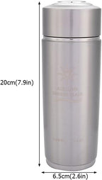 New alkalines Water Bottle, Portable alkalines Ionizer Generator, Stainless Steel Water Filter Bottle, Nano Balance Bio Energy Lonizer Cup Flask for Sports,Camping (Silver)