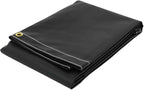 Mytee Products (2 Pack) 6' x 8' Heavy Duty Black 18oz Vinyl Utility Tarp Waterproof, Multipurpose, Cars, Boats, Campers, Pool Cover, Tent