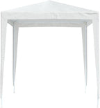 White Polyethylene Party Tent with Iron Frame, 2x2 Meter Outdoor Canopy for Events, Water-Resistant and UV-Resistant, Easy Assembly Shelter for Gatherings