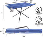 Camp Table - Outdoor Folding Table with 4 Cupholders and Carrying Bag for Camping, Beach, Picnic, Sporting Events, and More by Wakeman Outdoors | Outdoor, 4 Cupholders, Carrying Bag, Camping, Beach, Picnic