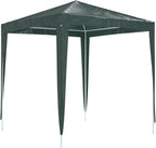 Green PE Canopy Party Tent with Steel Frame 6.6 x 6.6 ft Outdoor Shelter for Events and Gatherings Water-Resistant UV-Resistant Fabric