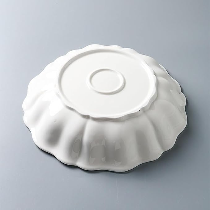 Camping Plates Hotel Chinese Kitchen Tableware Ceramic Plates Dish Club Restaurant Specialty Dishes Deep Cold Display Decorative Plate(10.75 in)