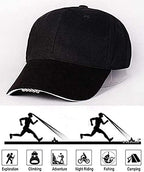 ELETINA Rechargeable Baseball Cap LED Headlight with USB Cable and Battery, Suitable for Outdoor Camping Night Fishing, Mountain Climbing, Night Riding/Hiking and Auto Repair (Black)
