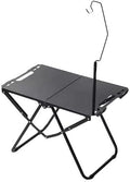 Outdoor Portable Folding Carbon Steel Camping Table, Suitable for Camping, Barbecue, Picnic, RV, Outdoor Cooking, Travel - Single or Set (Black Single, Inch, 3.1, Inch, 19.7, Inch, 15.5)