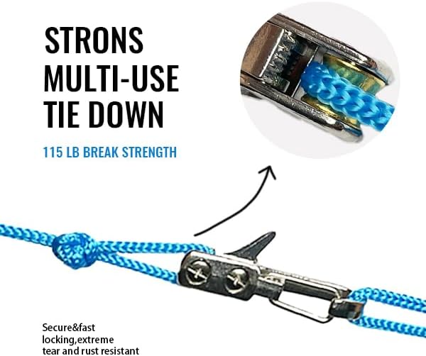 Rope Tightening Tool & Tensioner: Retractable Rope with Alloy Buckle for Outdoor Enthusiasts - Perfect for Camping Tent Building, Tarp Tie Downs, Hammock Installation & Outdoor Gear Securing (3)