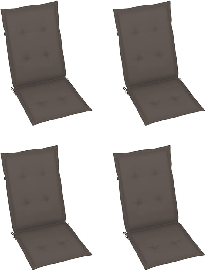 Patio Reclining Chairs 4 pcs with Cushions Solid Acacia Wood Balcony Chairs Camping Chair Accent Chair Outdoor Chairs for Bedroom Dining Outdoor Patio