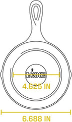 Lodge Seasoned Cast Iron Skillet - PFAS-Free,Non-Toxic Cookware - Use with an Oven,Stove,Grill,or Campfire - Naturally Non-Stick & Oven Safe - 6.5 Inches,(Pack of 6)