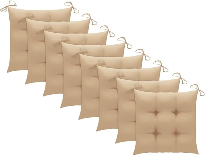 Patio Chairs with Cushions 8 pcs,Bistro Table and Chairs Outdoor,Lounge Chair,Patio Dining Chairs,Camping Chair,for Outdoor Patio, Campsite, or Yard, Solid Acacia Wood Gray