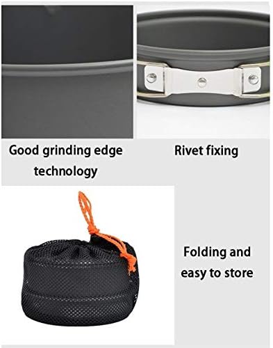 Camping Backpack Tableware Outdoor Cookware Pot Picnic Canteen Survival Hiking Military Boiler Frying Teapot Set Kettle yubin1993