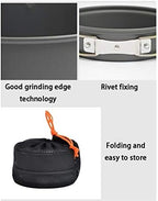 Camping Backpack Tableware Outdoor Cookware Pot Picnic Canteen Survival Hiking Military Boiler Frying Teapot Set Kettle yubin1993
