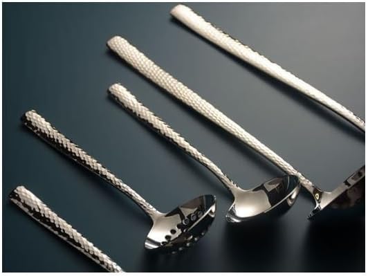 Cutlery Set Pieces Service Stainless Steel Titanium Flatware,Silverware Flatware Cutlery Set， 1/4/6/8/10/12 Pcs 304 Stainless Steel Thickened Hammer Pattern Soup Shell Hot Pot Colander，Rose
