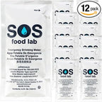 Emergency Water Pouches 2 Day Supply (12 Count, 4.2 Fl Oz Each) - Triple Purified, UV Sterilized Filtered Drinking Water for Disaster Preparedness & Survival Kits - 5 Year Shelf Life, US Navy Approved