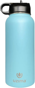 Uzima - Z-Source Filtered Water Bottle for Hiking, Backpacking, Camping, and Travel. Large 32oz Capacity with Double-Walled Stainless Steel Exterior.