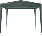 Green Polyethylene and Steel Collapsible Party Tent 8.2x8.2ft, Professional Outdoor Event Shelter with Adjustable Design for Gatherings and Celebrations, Weather Resistant