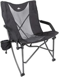 Cascade Mountain Tech Heavy Duty Folding Camp Chair, Black