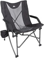 Cascade Mountain Tech Heavy Duty Folding Camp Chair, Black