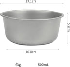 3PCS 500ml Outdoor Pure Titanium Bowl, Portable Tableware Suitable For Home Or Camping