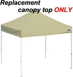 Eurmax USA New 10x10 Pop Up Canopy Replacement Canopy Tent Top Cover, Instant Canopy Top Cover ONLY, Choose 30 Colors,Bonus 4PC Pack Weight Bag (Beige)