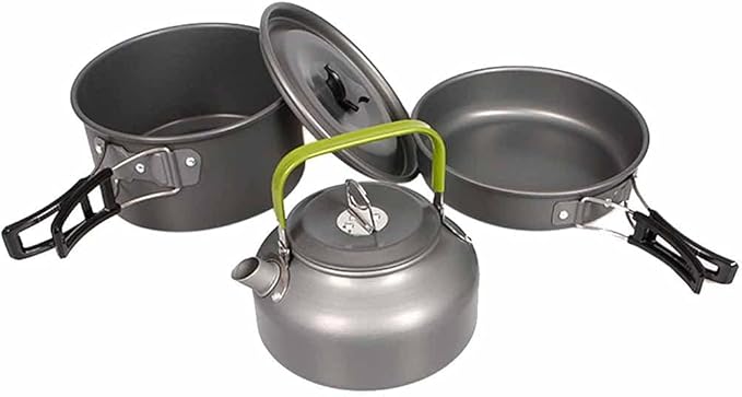 Quality Camping Cookware Outdoor Cookware Set Camping Tableware Cooking Set Travel Tableware Cutlery Utensils Hiking Picnic Set
