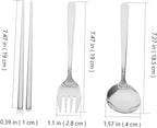 1 Set Set Fork Spoon Chopsticks Stainless Chopsticks Stainless Steel Spoon Stainless Steel Utensils Set Chopstick Holder Spoons and Forks Set Travel Utensils Chopstick Rest
