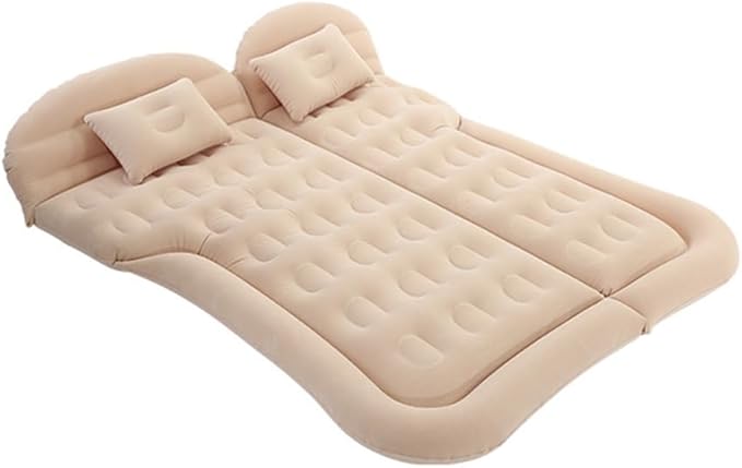 Car Inflatable Air Mattress for Chevrolet Blazer EV 2023 2024 Portable Boot Air Mattress Cushion Outdoor Travel Camping Sleeping Gear Accessories,Beige