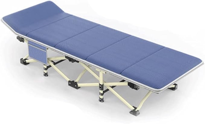 Camping Cot Bed Comfortable Neck Guard Camping Cot, Portable Foldable Outdoor Bed with Carry Bag for Adults Kids, Heavy Duty Cot for Traveling Gear Supplier Comfortable for Outdoor&Indoor