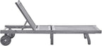 Zero Gravity Chair Camping chairPatio Sun Lounger with Cushion Gray Solid Acacia WoodSuitable for Gardens, courtyards, and patios