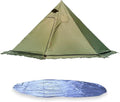 2-4 PersonTipi Tent with Skirt and Tent Mat Set Come with Stove Jack Outdoor Backpacking Tent
