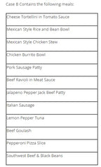 Ammo Can Man MRE (Meals-Ready-To-Eat) Case - Genuine Military Surplus MRE Case | 2026 Inspection Date (A and B Case Combo - Menus 1-24)